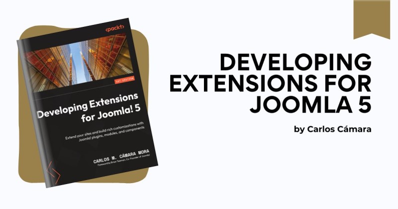 Portada del libro Developing extensions for Joomla 5